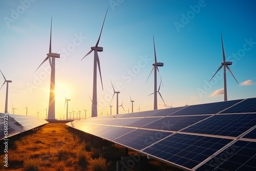Clean power generation from wind turbines and solar panels. Generative AI