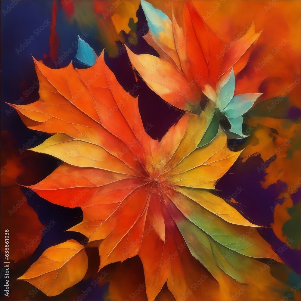 a captivating abstract artwork titled 'Autumnal Abstraction