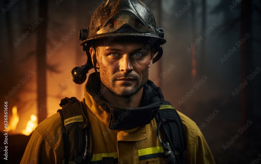 Decisiveness and Danger: A Firefighter At His Job. Decisiveness and Danger: A Firefighter At His Job.