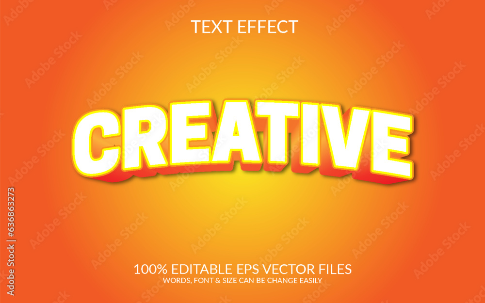 Creative 3d Fully Editable Vector Text Effect Template