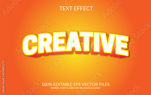 Creative 3d Fully Editable Vector Text Effect Template