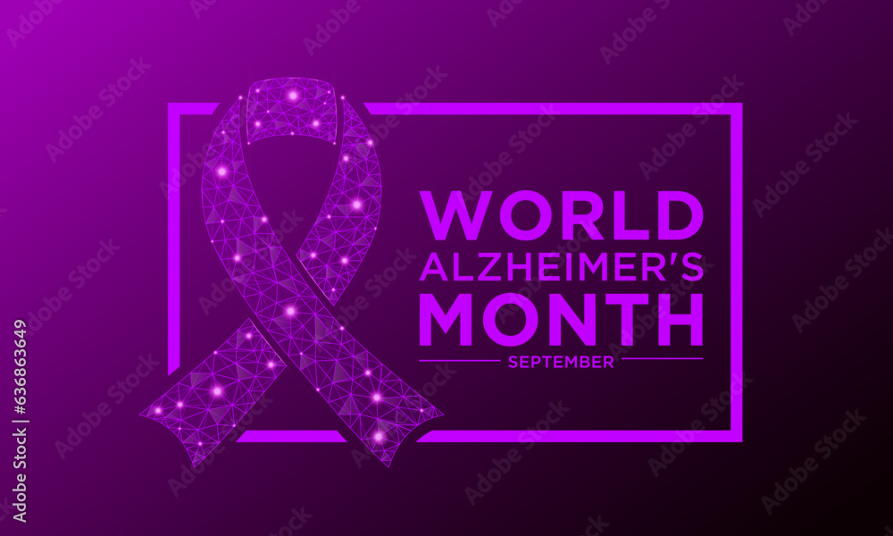 World alzheimer's month is observed every year in september. September is world alzheimer's month. Vector template for banner, greeting card, poster with geometric background. Low poly style design. World alzheimer's month is observed every year in september. September is world alzheimer's month. Vector template for banner, greeting card, poster with geometric background. Low poly style design.