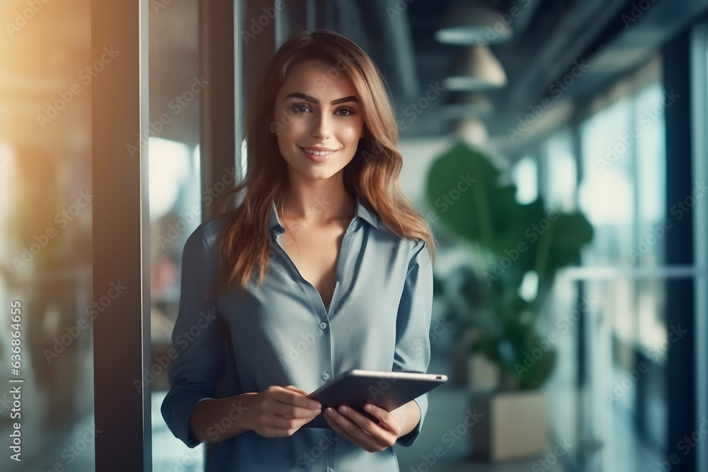 woman holding a tablet woman holding a tablet