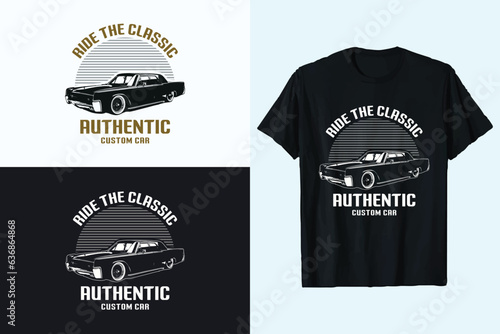 classic car vector t-shirt design.