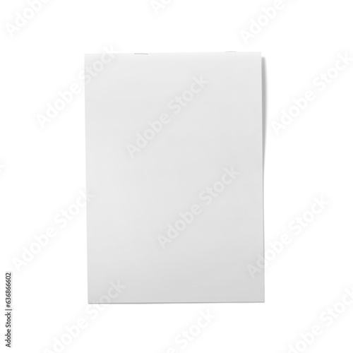 Blank white brochure A4 top up view.