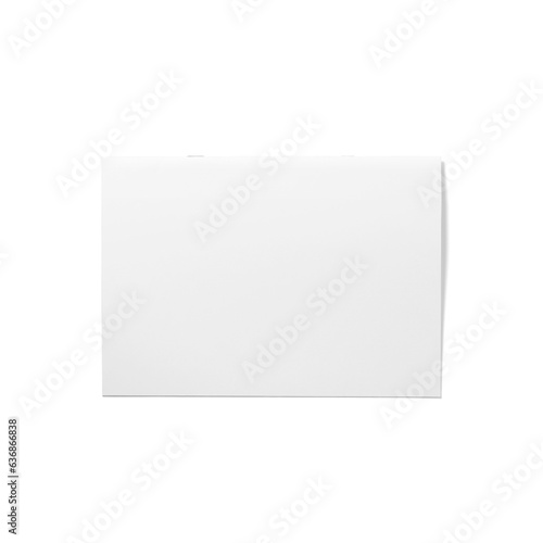 Blank white brochure A4 top up view. © abakfarell