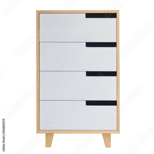 Wooden cabinet isolated on white background. Interior design Inspiration. Furniture modern inspiration. Home living. Wooden Wardrobe inspiration.