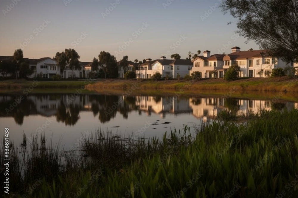 A view of Eastlake in Chula Vista, located in San Diego County. Generative AI