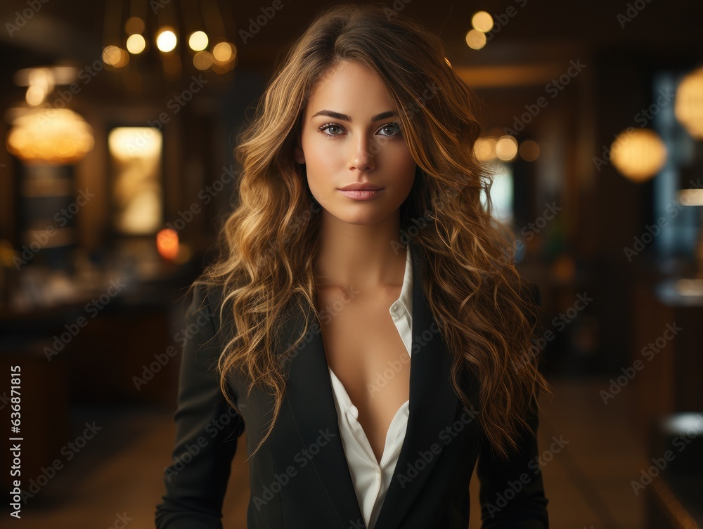 Stunning portrait of a beautiful business girl with confident hand gesture, elegant, modern digital art, natural lighting, daytime, professional photograph, confident mood Stunning portrait of a beautiful business girl with confident hand gesture, elegant, modern digital art, natural lighting, daytime, professional photograph, confident mood
