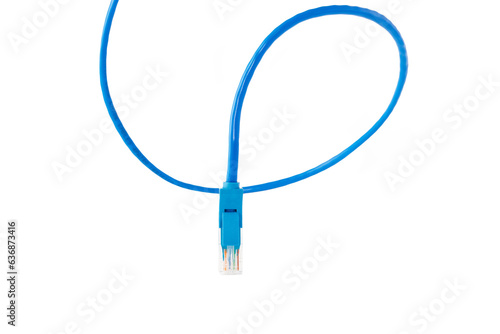 Fotografie Internet cable isolated, Patchcord, wired connection, high-speed internet access