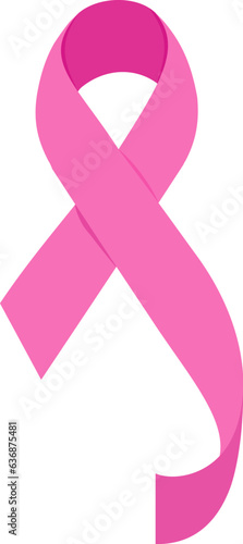 Pink ribbon symbol. Breast cancer awareness month campaign. Vector illustration.