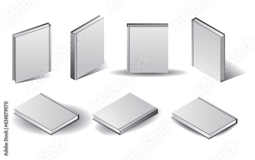 template design White book mockup for cover, flyer for information presentation. brochure or picture