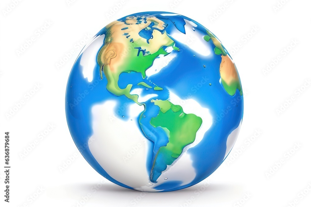 Fototapeta premium earth globe isolated on white background