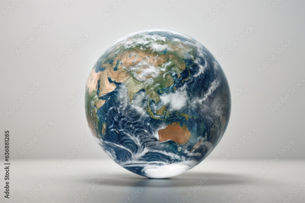 glass globe on a white background glass globe on a white background