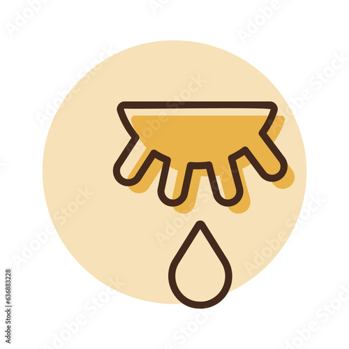 Cow udder and drop of milk vector icon