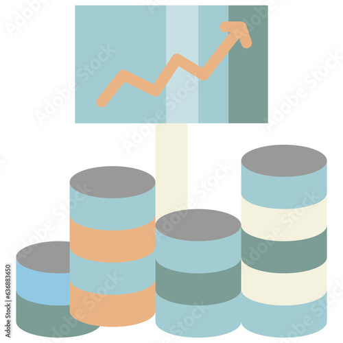 salary increment flat style icons