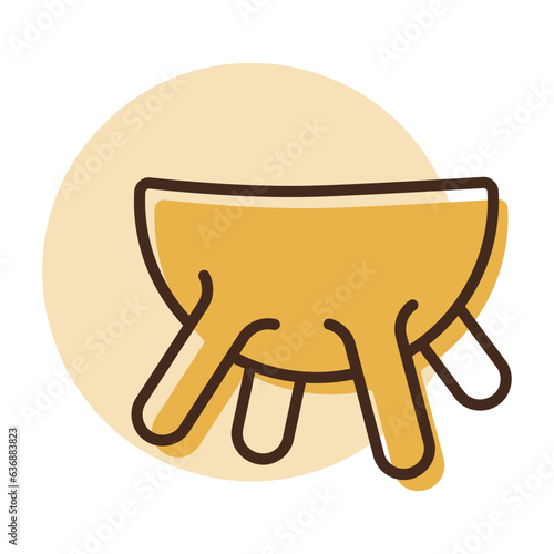 Cow udder vector icon. Dairy product sign