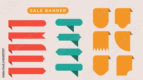 Flat design collection of Web Stickers, Tags, Banners and Labels. Web Stickers, Tags