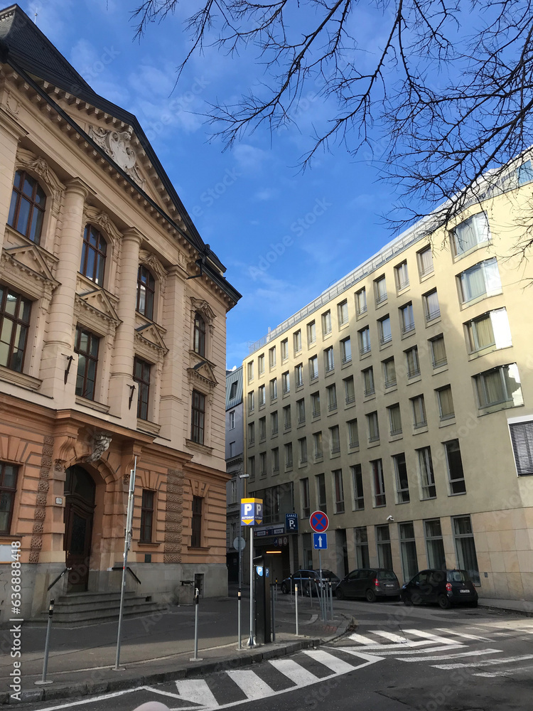 Fototapeta premium bratislava, slovakia street view