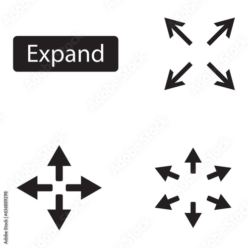 expand icons vector