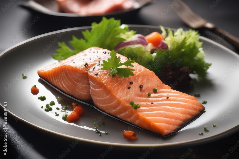salmon steak with lemon and dill salmon steak with lemon and dill