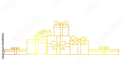 gift box line art style. birthday element vector photo