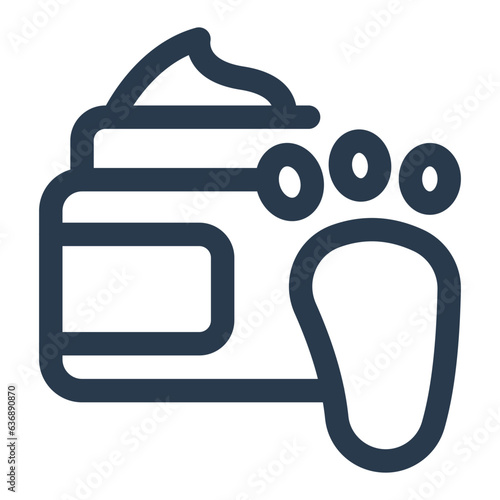 Foot cream for skincare vector icon