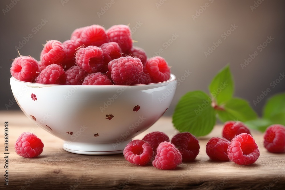 raspberries in a bowl on table raspberries in a bowl on table