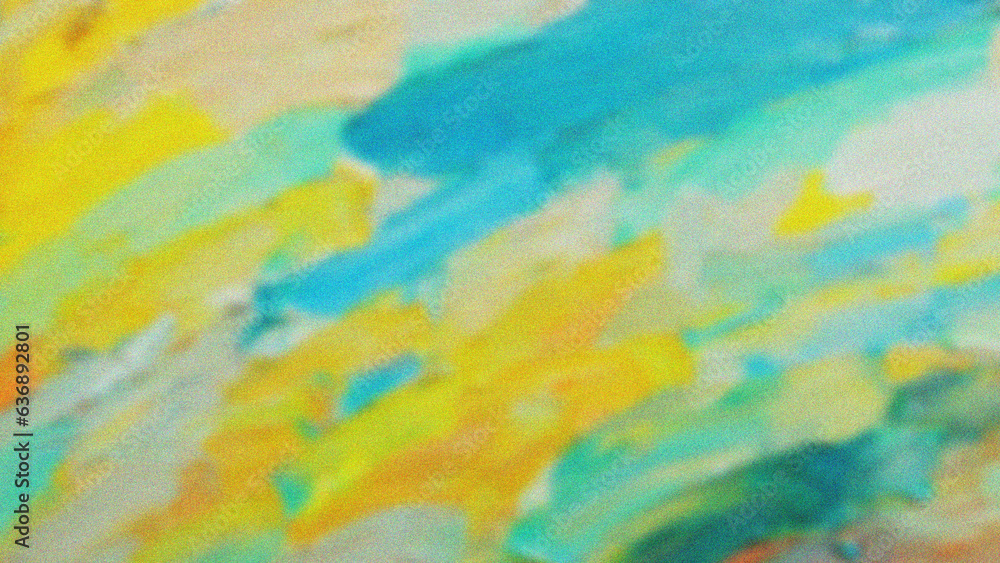4K digital grainy gradient with multicolored soft noise effect. A unique combination of bright artistic colors, vintage vibe and VHS glitch texture.