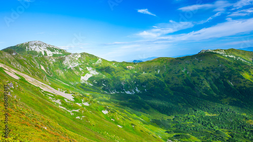 Mt. Starorobocianski Wierch and Ornak. Summer landscape of the Western Tatras.