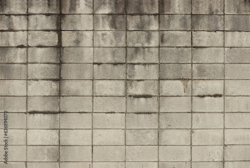 Wallpaper Mural 昭和のブロック壁　古い質感素材テクスチャ Torontodigital.ca