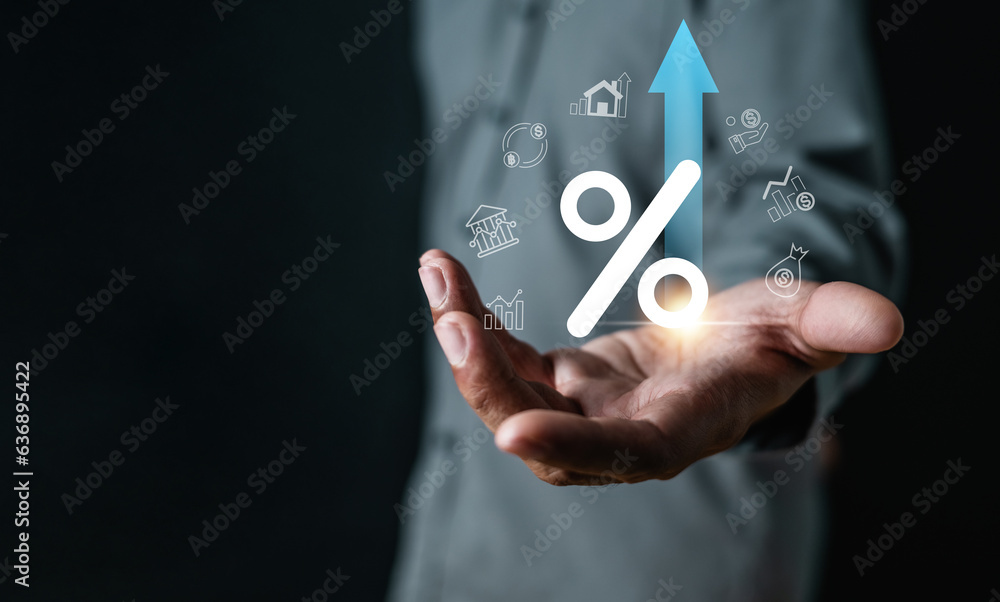 interest, palm, hand, finance, financial, investment, growth, target, invest, currency. palm of hand hold the growth interest HUD, around that has investment and interest trading symbolic showing interest, palm, hand, finance, financial, investment, growth, target, invest, currency. palm of hand hold the growth interest HUD, around that has investment and interest trading symbolic showing