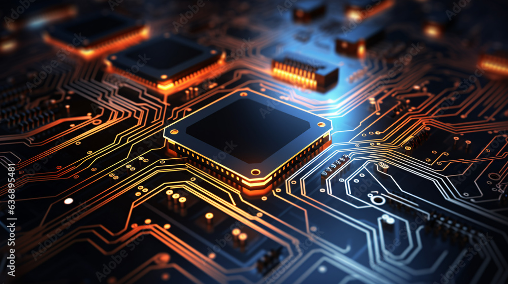 Electronic circuit board technology background.