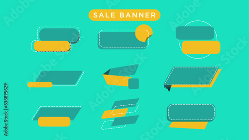 Flat design collection of Web Stickers, Tags, Banners and Labels. Web Stickers, Tags
