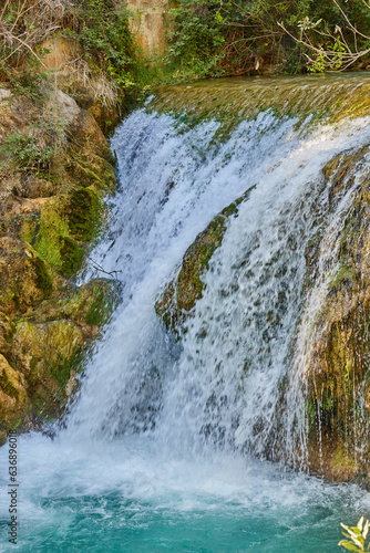 Beautiful waterfall at river Algar, Spain.