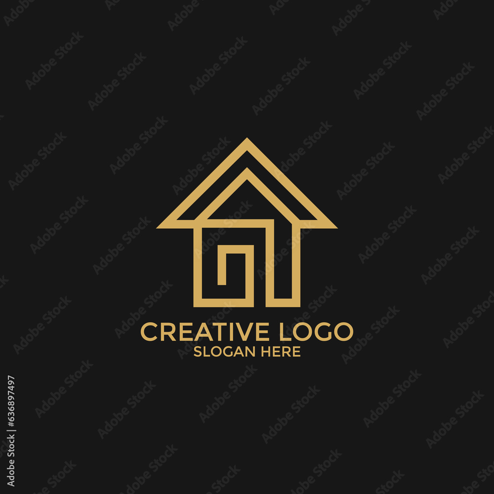 Modern House logo, House Symbol Geometric Linear Style isolated Background. Usable for Real Estate, Construction, Architecture and Building Logos Modern House logo, House Symbol Geometric Linear Style isolated Background. Usable for Real Estate, Construction, Architecture and Building Logos