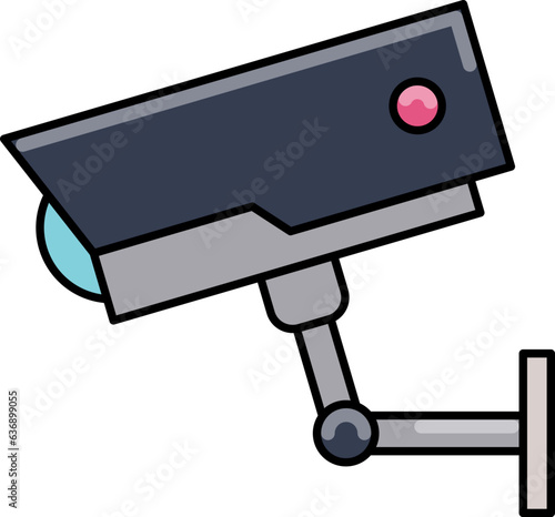 Security camera line filled icon
