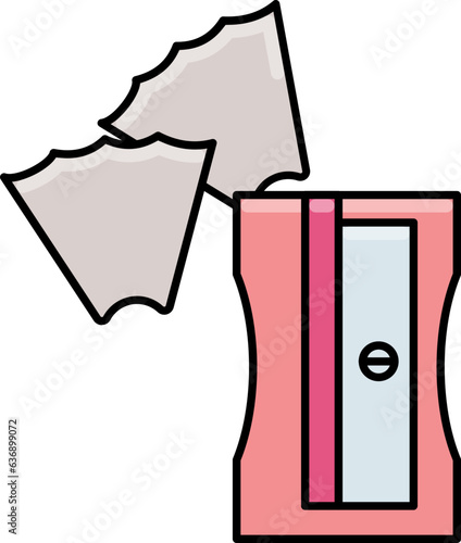 Pencil sharpener line filled icon