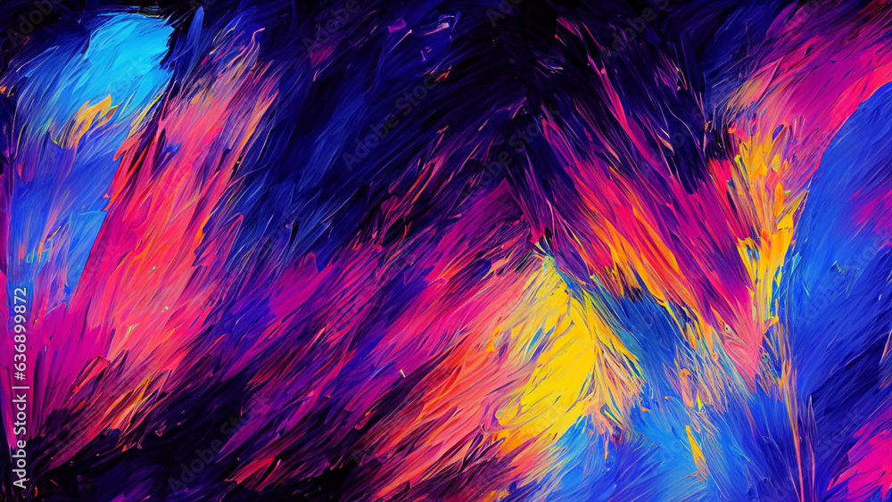 Obraz premium Colorful oil paint brush stroke abstract background texture design illustration