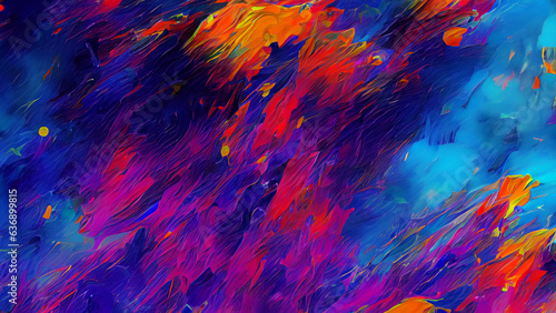Colorful oil paint brush stroke abstract background texture design illustration