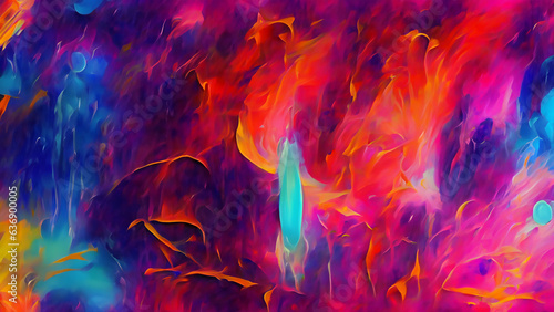 Colorful oil paint brush stroke abstract background texture design illustration