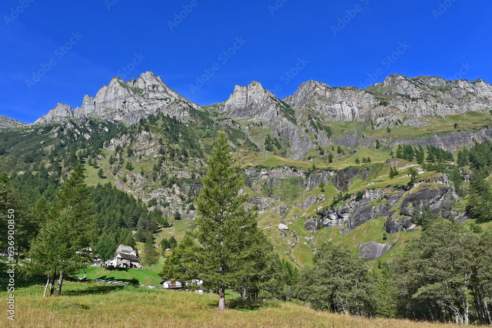 La salita verso Il Parco Naturale Alpe Veglia e Alpe Devero, Valle d'Ossola - Piemonte