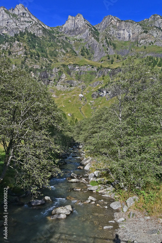 Orrido sula salita verso Il Parco Naturale Alpe Veglia e Alpe Devero, Valle d'Ossola - Piemonte photo