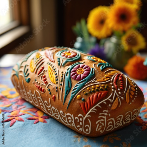 AI generated painted bread loaves