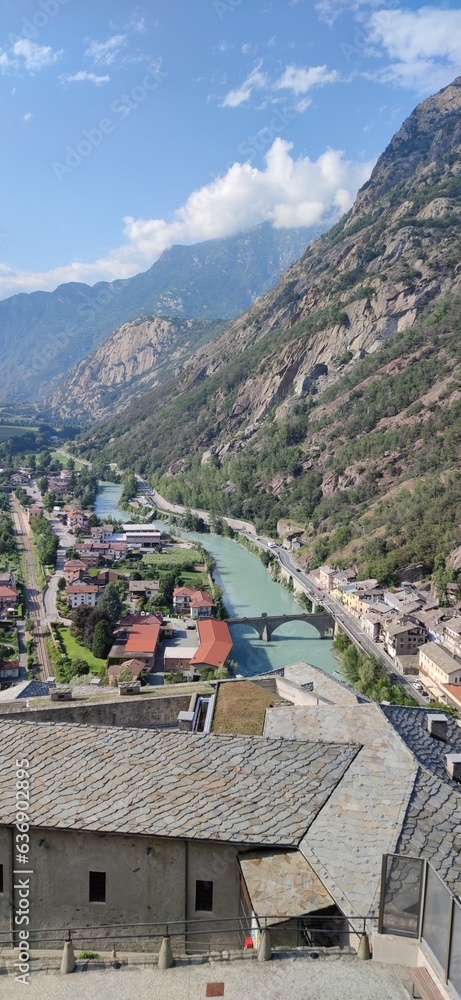 Fototapeta premium Bard, travel in Aosta Valley, Italy