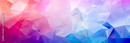 Geometric lines, triangles abstract crystalline pastel colors. Orange, pink, purple, coral, lilac panoramic background. Luxury card, banner for business, industry.
