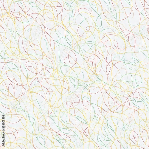 Embroidered seamless pattern of colorful flowers. AI generated. © homeworlds
