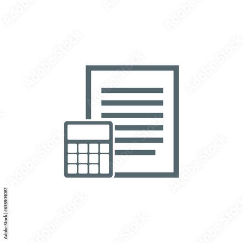 Tax calculator icon isolated on transparent background