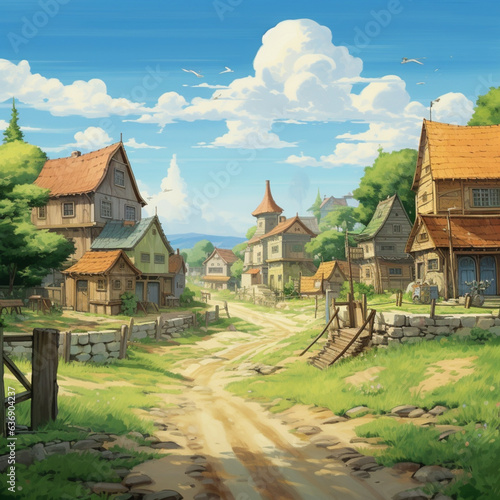 landscape with village