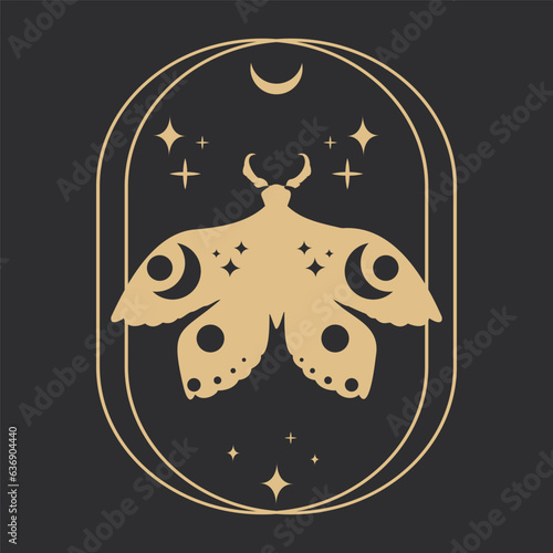 Set golden celestial frames, borders, arch line art esoteric minimal decoration with sparkles isolated on dark background.
